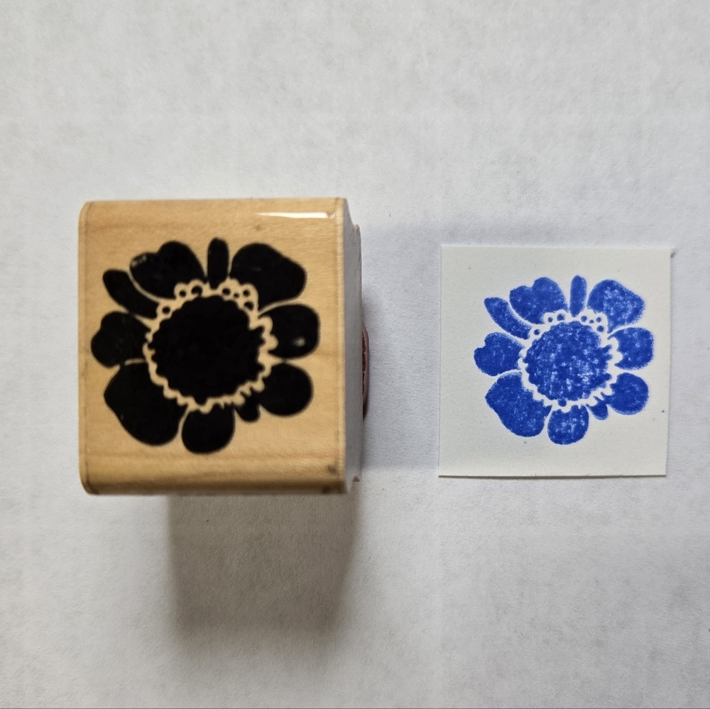 Floral Design Rubber Craft Stamp - D.O.T.S.